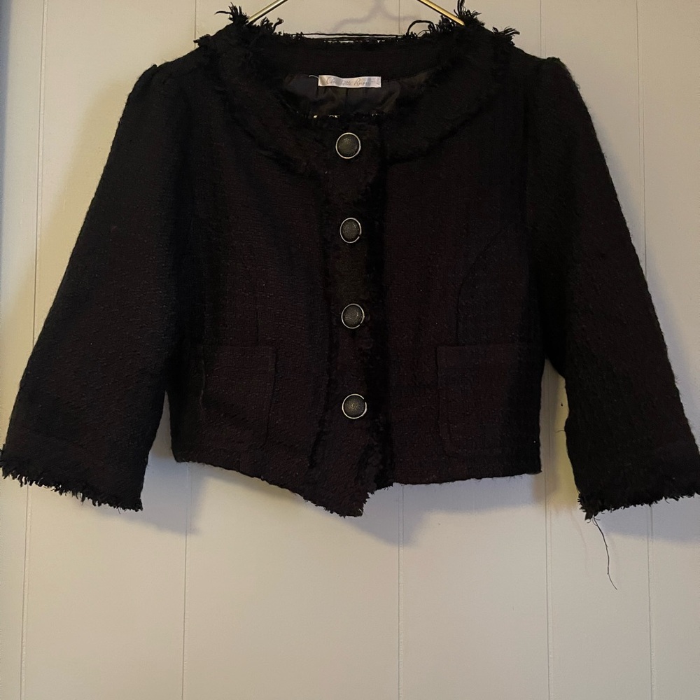 Charlotte Russe Textured Black Jacket